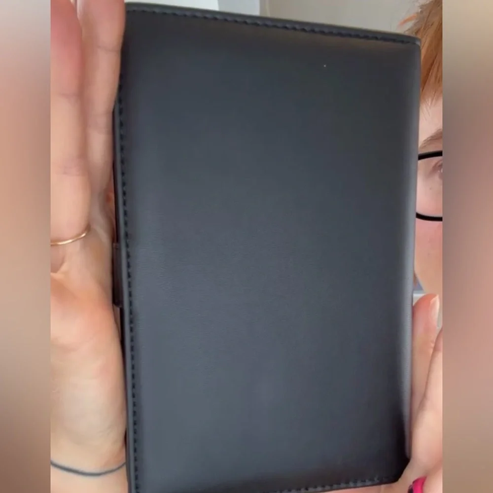Auth Calfskin Dior Heart Leather Notebook Cover